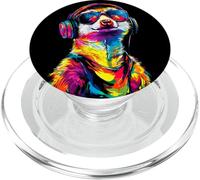 Suricate avec Lunettes de Soleil Coloré Popart Doux Suricate PopSockets PopGrip pour MagSafe