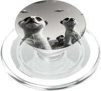Suricate drôle Pose pour Un Selfie tandis Que Les OVNIS volent bizarrement PopSockets PopGrip pour MagSafe