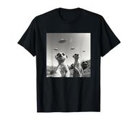 Suricate drôle Pose pour Un Selfie tandis Que Les OVNIS volent bizarrement T-Shirt