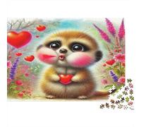 Suricate Envoyant Un Baiser, Puzzle 1000 pièces exigeant, mammifères, Anti-Stress, Relaxation, Exercice cérébral pour Adultes, 38x26cm