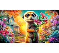 Suricate Jeu de Puzzle 1000 pièces Papier recy xtremement Difficile Jeu Stimulant pour Toute la Famille Cadeau pour Femmes et Hommes 70x50cm/1000pcs