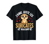 Suricate Mignon Kawaii Amoureux Savane T-Shirt