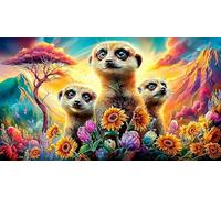 Suricate Papier recyclé Puzzle 1000 pièces Idée Cadeau Parfaite Jeux éducatifs pour Toute la Famille Cadeau pour Femmes et Hommes 38x52cm/1000pcs