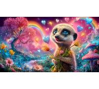 Suricate Papier recyclé Puzzle 1000 pièces Idée Cadeau Parfaite Jeux éducatifs pour Toute la Famille Cadeau pour Femmes et Hommes 70x50cm/1000pcs