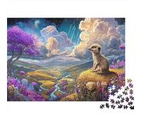 Suricate Puzzle 1000 Pièces Carton Épais Papa Suricate Cosmique Cadeau Relaxation Détail Précis Résistant À l'usure Pas De Décalage 52x38cm/1000pcs