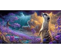 Suricate Puzzle pour Toute la Famille Cadeau pour Femmes et Hommes 1000 pièces Papier recyclé Jeu Familial Amusant & Stimulant Jeux éducatifs 38x52cm/1000pcs