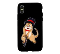 Suricate Retraité Canne Coque pour iPhone X/XS