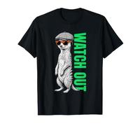 Suricate Watch Out Flat Cap Lunettes de Soleil Vector T-Shirt