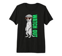 Suricate Watch Out Flat Cap Lunettes de Soleil Vector T-Shirt Haut de Gamme
