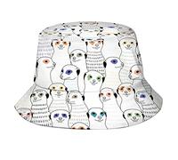 Suricates Pattern Outdoor Sun Fisherman's Hat Bucket Caps Respirant Beach Hats for Men Women