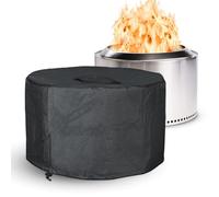 Surieen Housse de protection imperméable en tissu Oxford 600D compatible avec poêle Solo Stove Bonfire Yukon, noir, 73,7 x 45,7 cm (l x H)