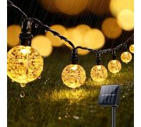 Suright Guirlande lumineuse solaire d'extérieur - 14 m - 60 LED - Avec 8 modes - Étanche IP65 - Pour décoration de balcon, jardin, terrasse, mariage, fête, arbres