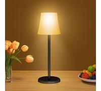 Suright Lampe de Table Sans Fil Avec 3 Température de Couleur+RGB, Rechargeable Lampe de Chevet Luminosité Réglable, Contrôle Tactile IP54 Etanche pour Restaurant, Chambre, Camping, Café