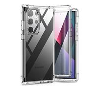 SURITCH Coque Compatible avec Galaxy S23 Ultra 5G 360°Transparente Antichoc Silicone Bumper [Ultra Hybrid] Coque intégrale Anti-Rayures Full Body Protection Etui Housse (Transparent)