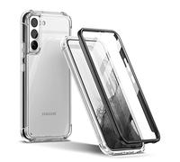 SURITCH Coque Compatible avec Samsung Galaxy S22 360°Transparente Antichoc Silicone Bumper [Ultra Hybrid] Integrale Anti-Rayures Full Body Protection Etui Housse pour Galaxy S22 5G 6,1 Pouce (Noir)