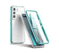 SURITCH Coque Compatible avec Samsung S22 360°Transparente Antichoc Silicone Bumper [Ultra Hybrid] Integrale Anti-Rayures Full Body Protection Etui Housse (Vert)