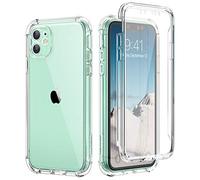 SURITCH Coque iPhone 11 360 Degré Transparente Antichoc Silicone Bumper [Ultra Hybrid] Integrale Anti-Rayures Full Body Protection Etui Housse pour iPhone 11 - Clair