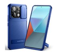 SURITCH Coque pour Redmi Note 13 Pro 5G /Poco X6 5G avec Protection Caméra Coulissante + Béquille, Étui Housse Antichoc TPU + PC Cover pour Redmi Note 13 Pro 5G/Poco X6 5G - Bleu