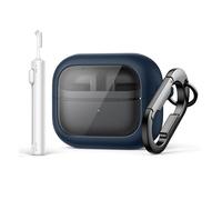 SURITCH Coque pour Samsung Galaxy Buds 3 Pro et Galaxy Buds 3, avec Mousqueton et Kit De Nettoyage, Bleu