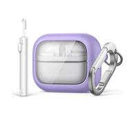 SURITCH Coque pour Samsung Galaxy Buds 3 Pro et Galaxy Buds 3, avec Mousqueton et Kit De Nettoyage, Violet
