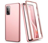 SURITCH Coque Samsung S20 FE Antichoc Coque Galaxy S20 FE avec Protège-écran 360 Full Body Protection Intégré Etui Bumper Case pour Samsung Galaxy S20 FE (Or Rose)