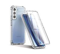 SURITCH Coque Samsung S22 Plus/S22+ 5G 360°Transparente Antichoc Silicone Bumper [Ultra Hybrid] Integrale Anti-Rayures Full Body Protection Etui Housse pour Galaxy S22 Plus 5G 6,6" (Transparent)