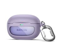 SURITCH Étui Compatible avec Raycon Everyday Écouteurs(2024 Édition) Coque,Étui Magnétique en TPU avec Couvercle Magnétique et Mousqueton Porte-Clés & Prise en Charge de la Recharge Ssans Fil,Violet