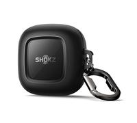 SURITCH Étui Compatible avec SHOKZ OpenFit,Magnétique Étui Coque de Protection en TPU avec Verrouillage du Couvercle Magnétique et Porte-Clés à Mousqueton et Fenêtre Transparente avec Logo(Noir)