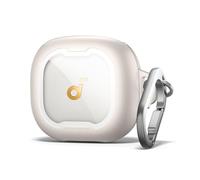 SURITCH Étui Compatible avec Soundcore Sport X20, Robuste Stoßfeste Schutz Kopfhörer Housse avec Kit de Nettoyage & Porte Clés Mousqueton（Blanc）