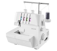 Surjeteuse 1250 Points par MinuteVEVOR-Machine à Surjeter Compatibilité 2/3/4 Fils-avec Bras Libre et Éclairage LED-Blanche