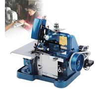 Surjeteuse 250 W, machine à surjeter/jeter haute performance à trois fils, châssis robuste en fonte, 3 000 points par minute, coupe automatique du tissu, longueur et largeur de point réglables Blue