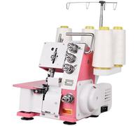 Surjeteuse Électrique 1200 RPM, Machine À Coudre Overlock Robuste Avec LED, Épaisseur Max 3.5 mm Pour Denim Et Tissus Extensibles, Largeur 4 mm/5 mm