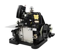 Surjeteuse haute performance à trois fils, châssis robuste en fonte, 3000 points par minute, coupe automatique du tissu, longueur et largeur de point réglables pour tous vos besoins de couture Black