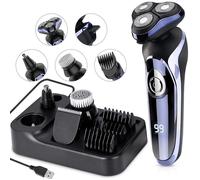 SURKER RASOIR ELECTRIQUE 4-en-1 Tondeuse Barbe Homme Étanche avec Écran Digital et Batterie USB Rechargeable