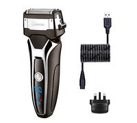 SURKER Rasoir électrique en aluminium pour homme avec tondeuse sans fil, écran LCD humide et sec, moustache/pattes rasoir pop-up tondeuse à cheveux USB charge rapide