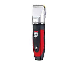 Surker Rouge Tondeuse Cheveux Professionnelle Tondeuse Barbe Rasoir Electrique Sans Fil Rechargeable avec 4 Peigne pour Enfants, Adultes, Personnes Agées,Rasoir électrique