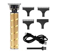 SURKER Tondeuse électrique Pro Li - Accessoires de barbier - Étanche - Rechargeable - Sans fil - Coupe étroite - Lame en T - Pour homme - Doré