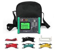 SURLABA Testeur de Résistance à la Terre, 0~2000Ω Mesure de Résistance de Mise à la Terre Tension CA de 600V Mégohmmètre Earth Ground Resistance Tester