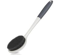 surlees Brosse Dos Douche Long Manche 43 cm | Brosse Pour le Dos & Corps | Brosse de Douche Exfoliante Humide & Sèche | Brosse à Dos Anti-Glisse pour Hommes & Femmes (Gris, Scrub Force 6-8)