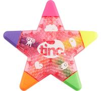 Surligneur 5 En 1 En Forme D'étoile Multicolore Pour Enfants Pour Une Utilisation À L'école Et Aux Devoirs - 5 Couleurs Amusantes Dans Un Stylo - Surligneur En Rose, Orange, Vert, Jaune, Violet