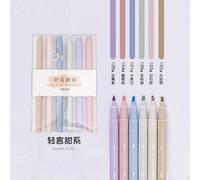 Surligneur À Double Tête Souple 6 Pièces/Ensemble, Stylo Marqueur De Couleur Claire Kawaii, Stylo Fluorescent Pour Album Photo Et Journal, Papeterie Pour Étudiant