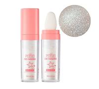 Surligneur Bâton, Poudre Shimming Poudre, Poudre Maquillage, Puff Fée Bâton Surligneur Poudre Paillettes, ROSPRETTY Blanc