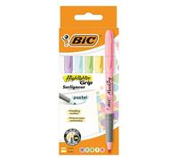 Pack de 5 surligneurs Bic Highlighter Grip Pastel Multicolore G
