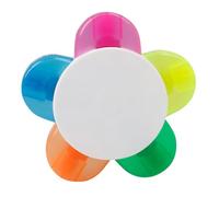 Surligneur coloré en forme de pétale lisse - Encre à séchage rapide - Marqueurs artistiques pour l'école, le journal intime, idées cadeaux - Surligneur fluorescent lumineux