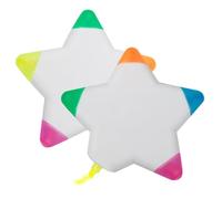 Surligneur étoile à cinq pointes, surligneur étoile multicolore | 2 en forme d'étoile multicolore | papeterie aquarelle marqueur de couleur pour dessiner, surligner