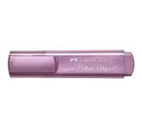 FABER CASTELL Surligneur Textliner 46 Métallique. Coloris ruby. Pointe biseautée