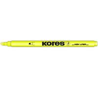 Surligneur Kores Pen pointe biseautée : 0,5 3,5 mm jaune