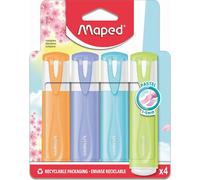 Surligneur Maped FLUO'PEPS PASTEL blister de 4 pièces