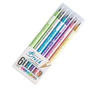 Surligneur pailleté à double extrémité 6/12/24 couleurs métalliques pour journal, planificateur, calendrier, fournitures de bureau et scolaires