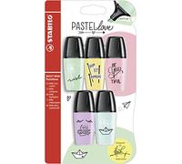 Surligneur pastel - STABILO BOSS MINI Pastellove - Pack x 5 surligneurs - Coloris pastel ssortis